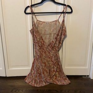 Free people floral wrap dress